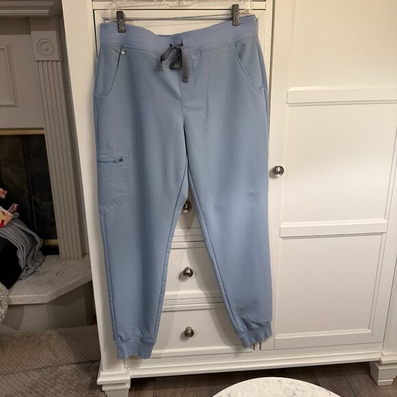 FIGS Set Dusty Blue Limited Edition -Zamora 2.0 Jogger MED/REG & Siaya Top LARGE - Picture 1 of 6